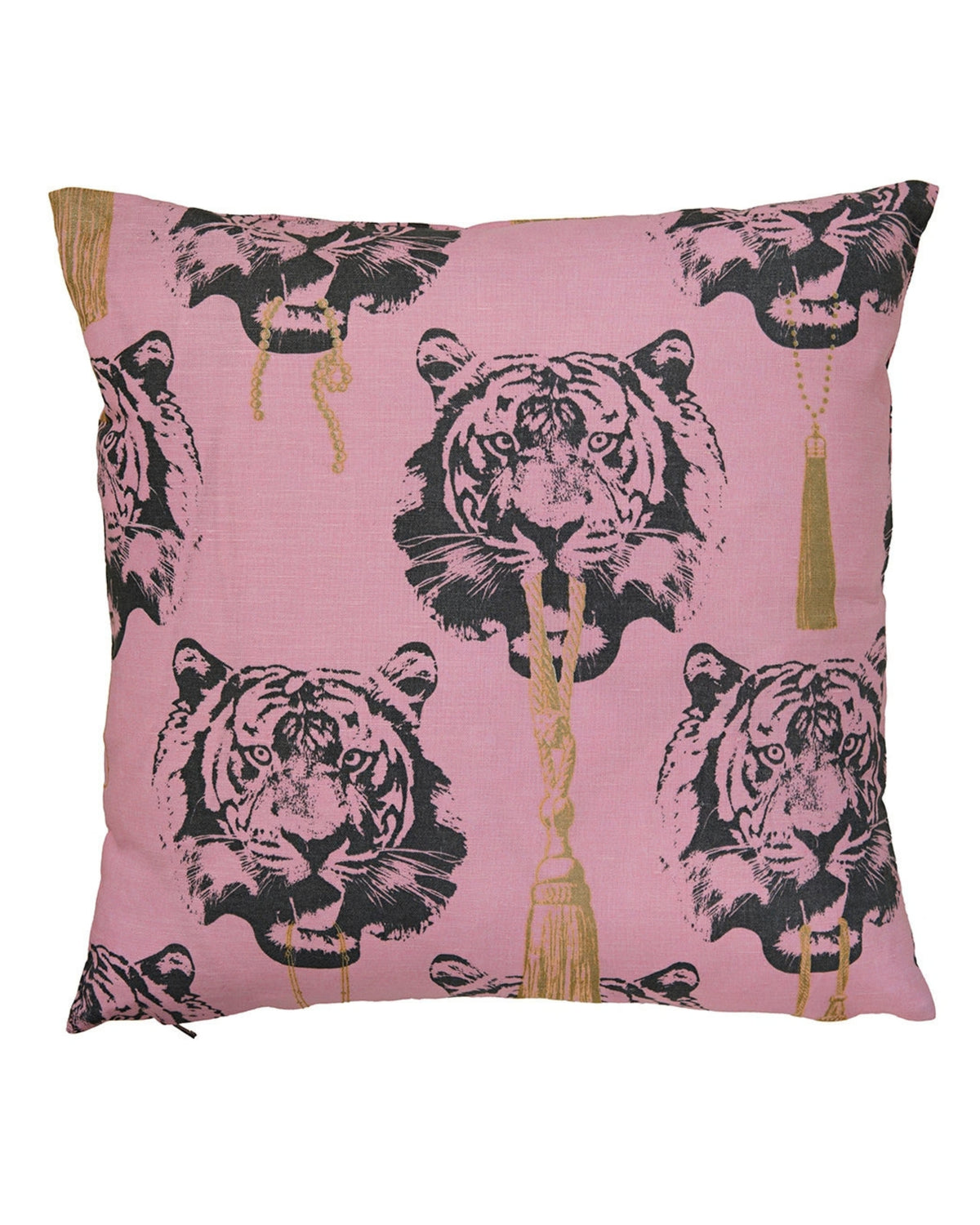 Coco Tiger rosa putetrekk 58 x 58 cm med tigerprint fra Studio Lisa Bengtsson