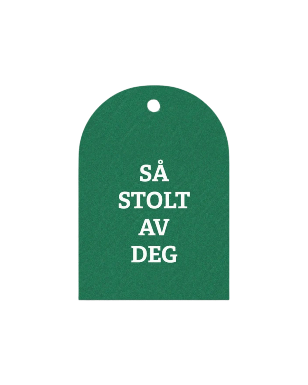 Minikort med teksten «Så stolt av deg»
