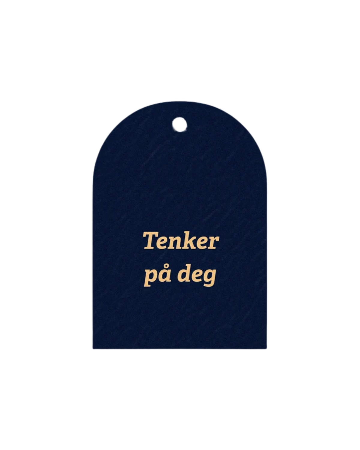 Minikort med teksten «Tenker på deg»