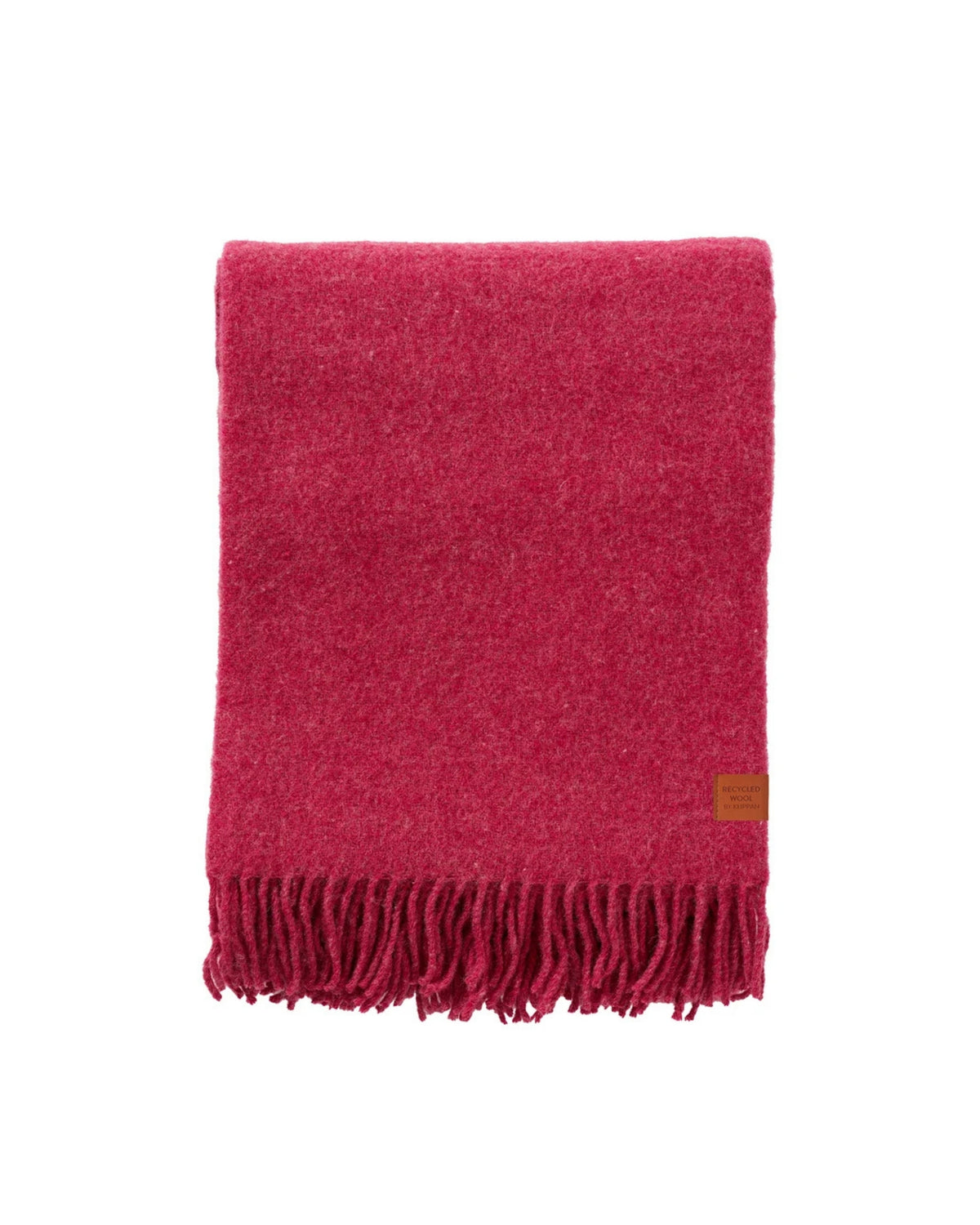 True cerise ullpledd 130 x 180 cm fra Klippan Yllefabrik