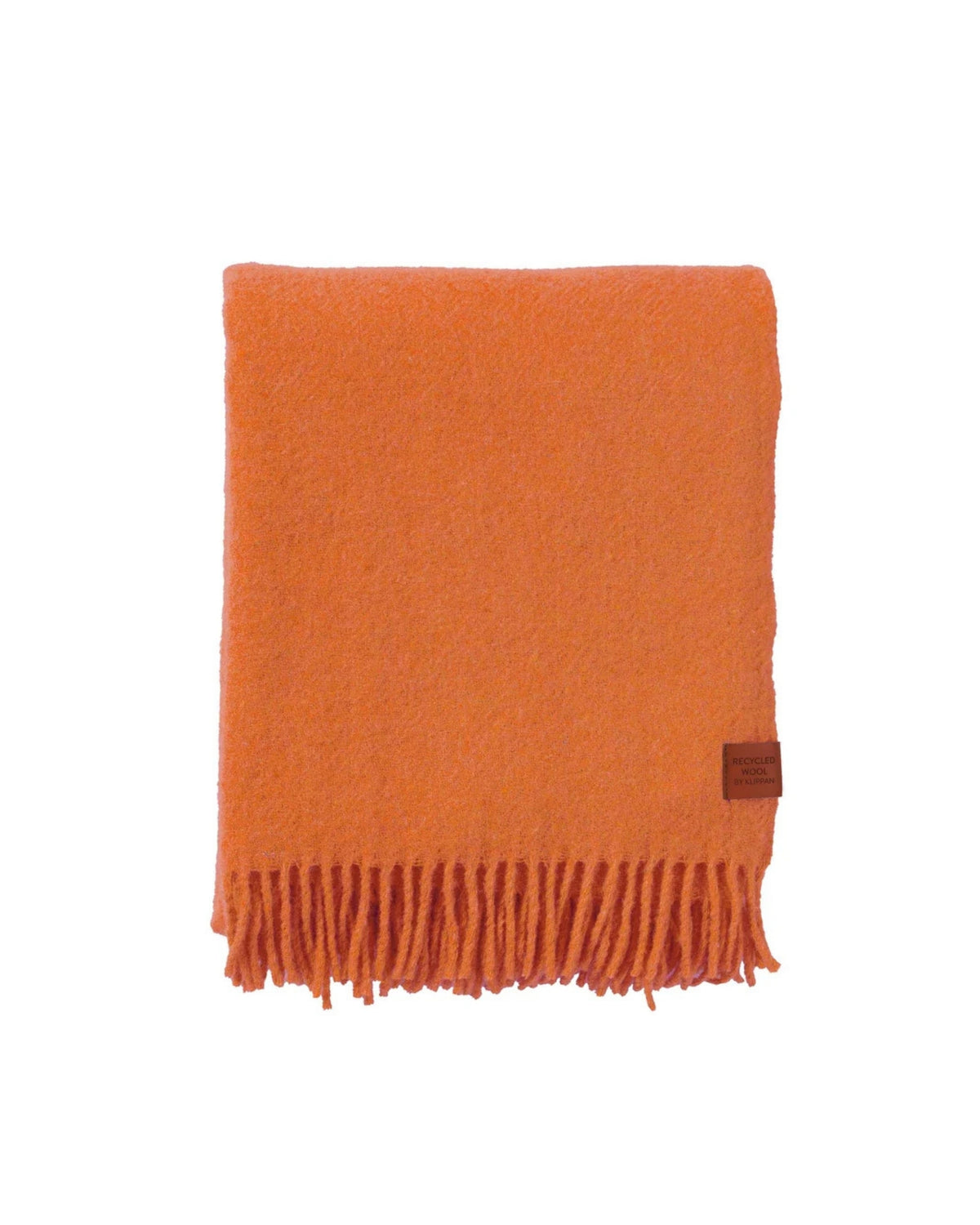 True Orange ullpledd 130 x 180 cm fra Klippan Yllefabrik